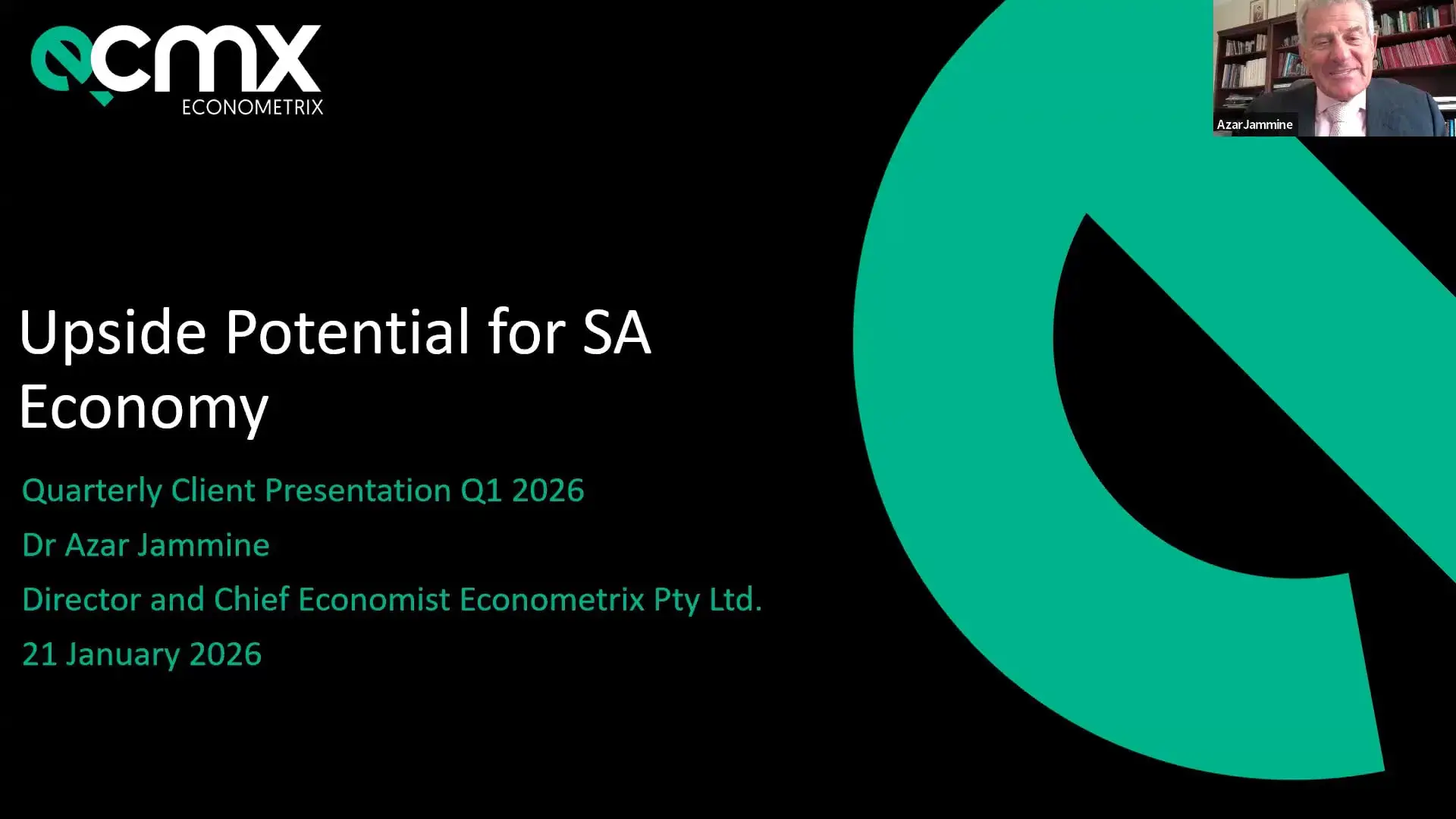 Econometrix presentation on South Africa's economic potential