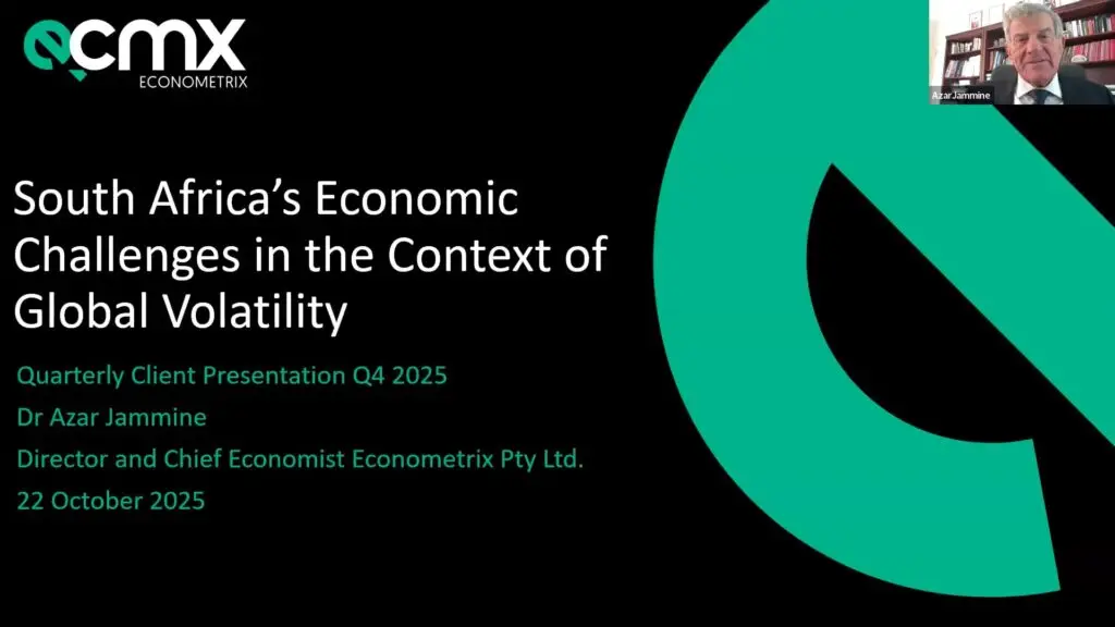 South Africa's economic challenges presentation slide